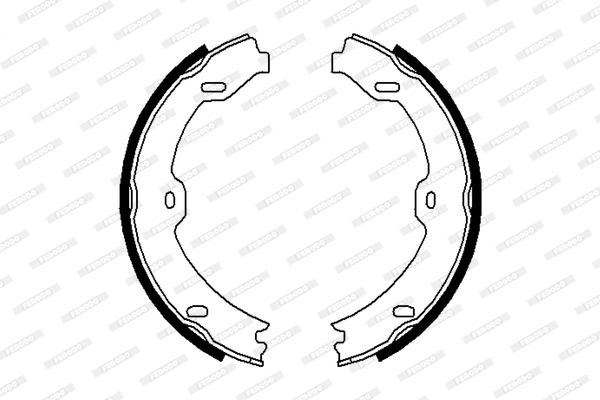 FERODO FSB669 PREMIER Σετ σιαγόνων φρένων, χειρόφρενο for MAYBACH MERCEDES-BENZ
