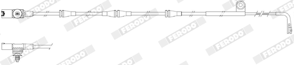 FERODO FWI298 PREMIER Warning Contact, brake pad wear for AUDI LAND ROVER