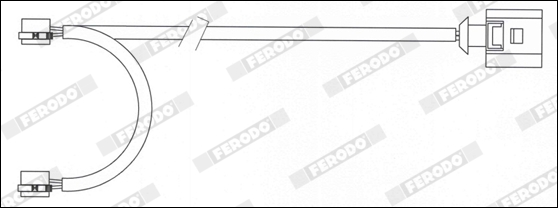FERODO FWI347 PREMIER Warning Contact, brake pad wear for VW