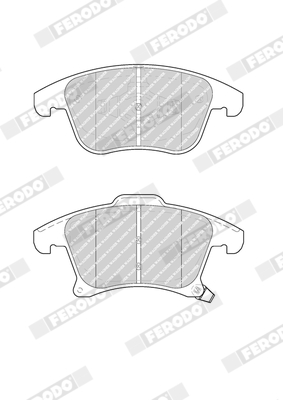 FERODO QC1653 TQ Brake Pad Set, disc brake Front Axle