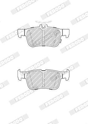 FERODO QC1665 TQ Brake Pad Set, disc brake Rear Axle for FORD