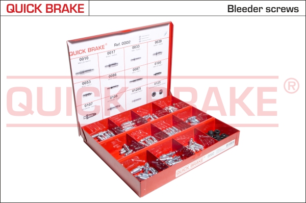 QUICK BRAKE 0002 Assortimento, Bulloni spurgo aria-Assortimento, Bulloni spurgo aria-Ricambi Euro