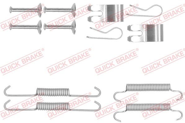 QUICK BRAKE 105-0013 Kit accessori, Ganasce freno stazionamento-Kit accessori, Ganasce freno stazionamento-Ricambi Euro