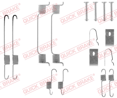 QUICK BRAKE 105-0700 Kit accessori, Ganasce freno-Kit accessori, Ganasce freno-Ricambi Euro