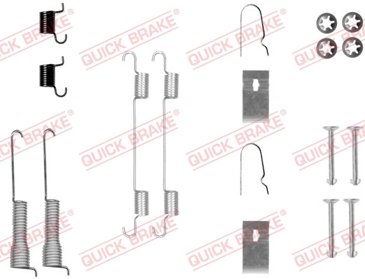 QUICK BRAKE 105-0800 Kit accessori, Ganasce freno-Kit accessori, Ganasce freno-Ricambi Euro