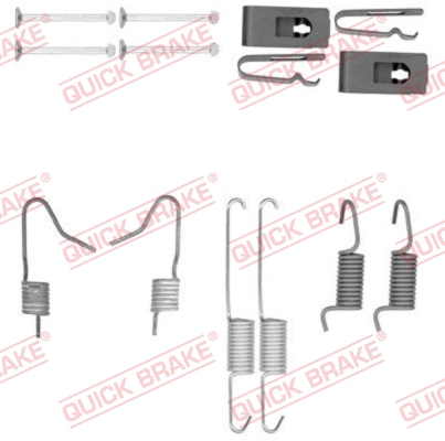 QUICK BRAKE 105-0898 Kit accessori, Ganasce freno stazionamento