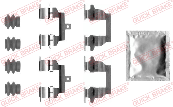 QUICK BRAKE 109-0026 Kit accessori, Pastiglia freno