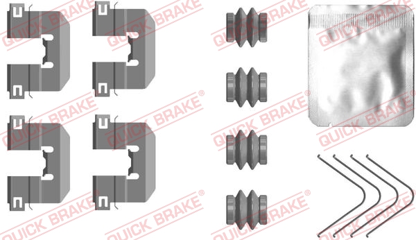 QUICK BRAKE 109-0117 Kit accessori, Pastiglia freno