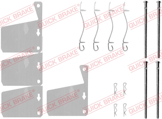 QUICK BRAKE 109-0955 Kit accessori, Pastiglia freno