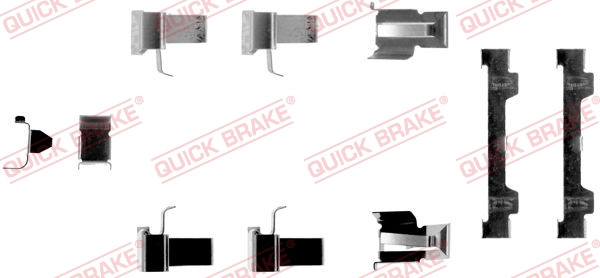 QUICK BRAKE 109-1058 Kit accessori, Pastiglia freno