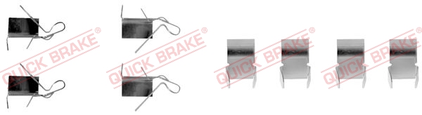 QUICK BRAKE 109-1060 Kit accessori, Pastiglia freno