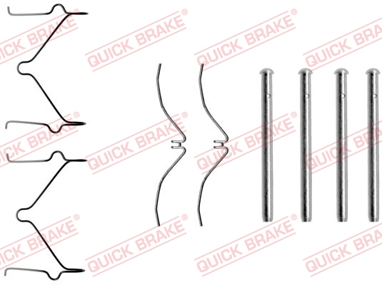 QUICK BRAKE 109-1124 Kit accessori, Pastiglia freno