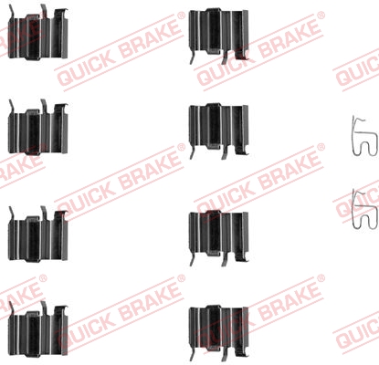 QUICK BRAKE 109-1244 Kit accessori, Pastiglia freno-Kit accessori, Pastiglia freno-Ricambi Euro