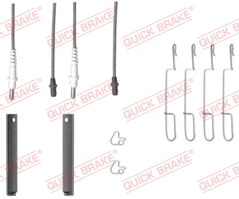 QUICK BRAKE 109-1280X Kit accessori, Pastiglia freno