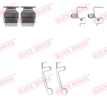 QUICK BRAKE 109-1604 Kit accessori, Pastiglia freno-Kit accessori, Pastiglia freno-Ricambi Euro