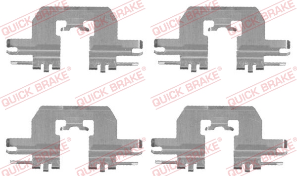 QUICK BRAKE 109-1724 Kit accessori, Pastiglia freno