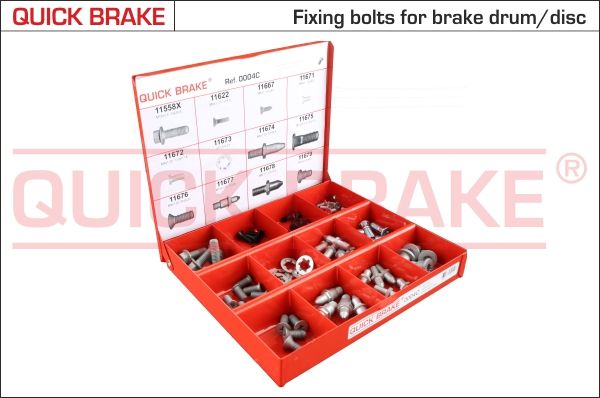 QUICK BRAKE 171-0004C Sortiment, skrutky