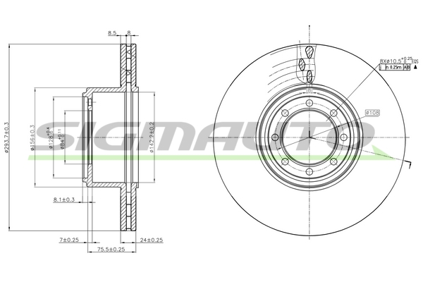 SIGMAUTO DB0320V Discofreno