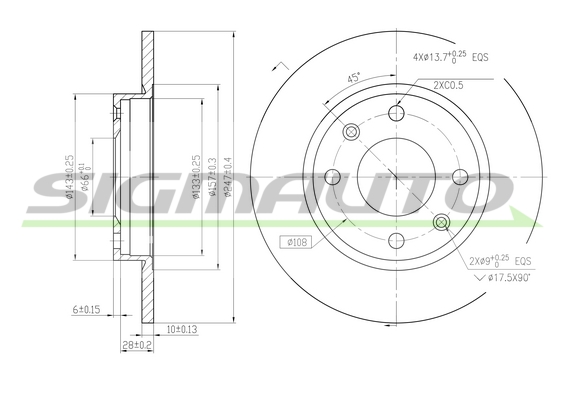 SIGMAUTO DBA059S Discofreno