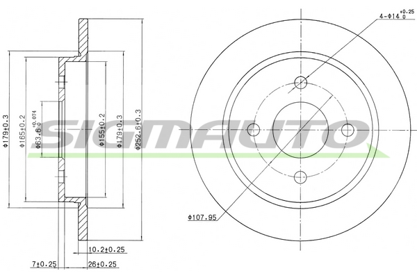 SIGMAUTO DBA281S Discofreno