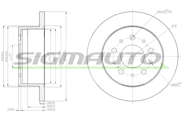 SIGMAUTO DBB653S Discofreno