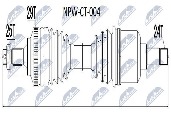 NTY NPW-CT-004 Hnací hřídel