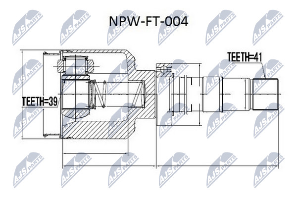 NTY NPW-FT-004 Sada kloubů,...