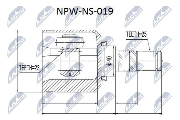 NTY NPW-NS-019 Sada kloubů,...