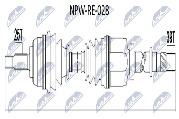 NTY NPW-RE-028 Hnací hřídel