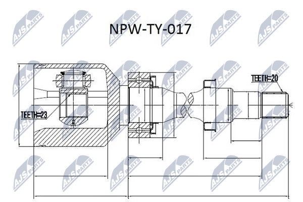 NTY NPW-TY-017 Kit giunti,...