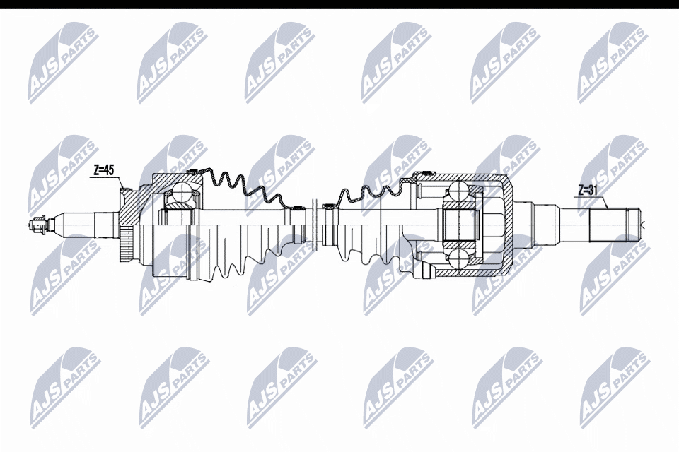 NTY NPW-FR-192 Antriebswelle