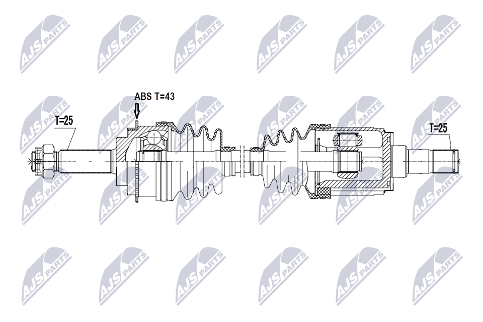 NTY NPW-MS-102 Antriebswelle