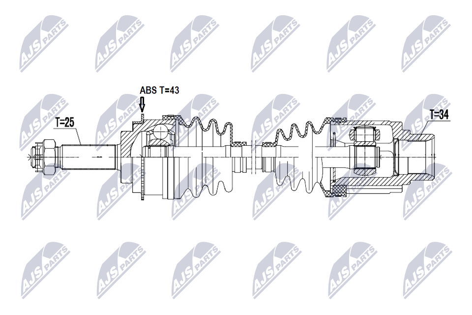 NTY NPW-MS-104 Antriebswelle