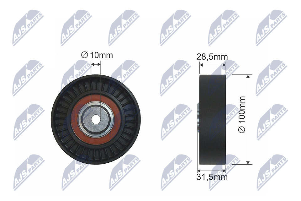 NTY RNK-AR-007 Umlenk-/Führungsrolle, Keilrippenriemen
