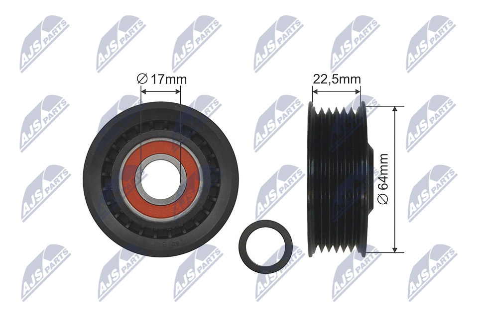 NTY RNK-AU-001 Umlenk-/Führungsrolle, Keilrippenriemen