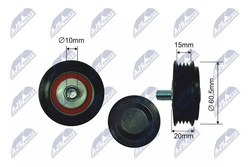 NTY RNK-AU-006 Spannrolle, Keilrippenriemen