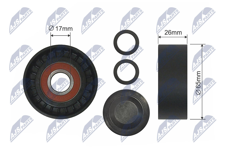 NTY RNK-AU-011 Umlenk-/Führungsrolle, Keilrippenriemen