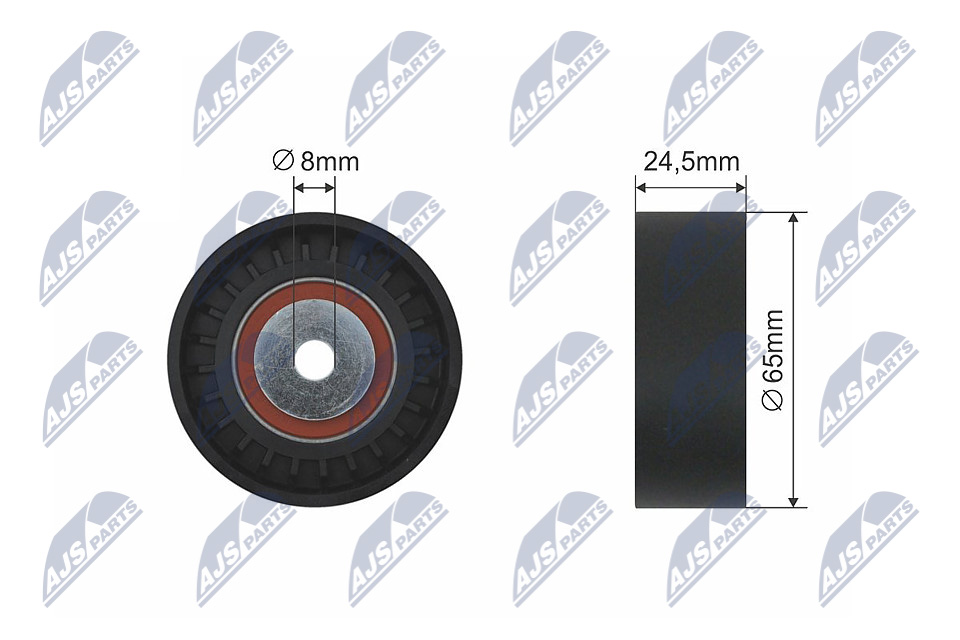 NTY RNK-AU-014 Umlenk-/Führungsrolle, Keilrippenriemen