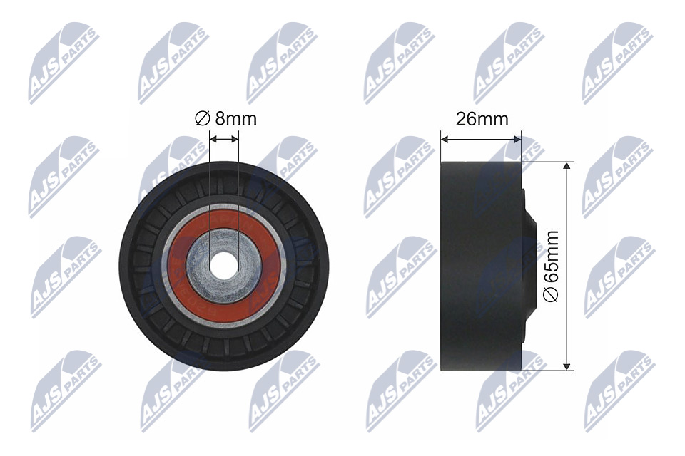 NTY RNK-AU-016 Umlenk-/Führungsrolle, Keilrippenriemen