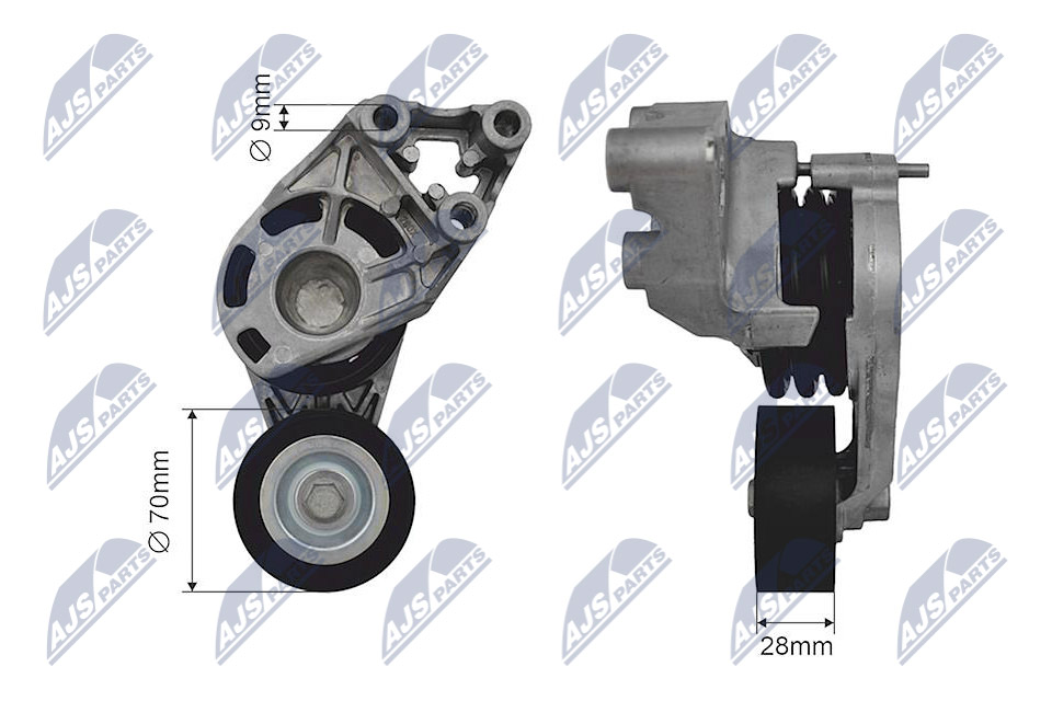 NTY RNK-AU-027 Spannrolle, Keilrippenriemen