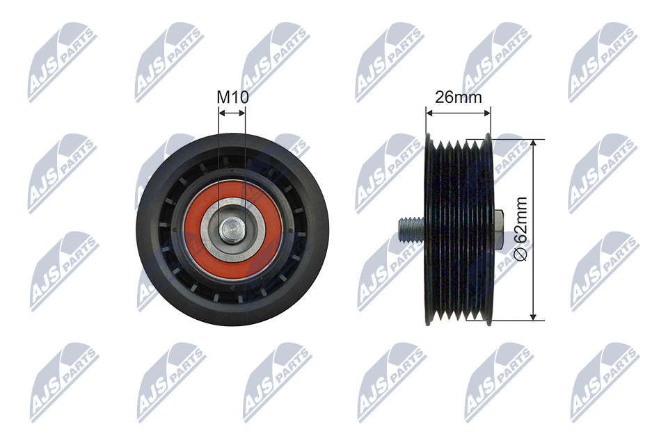 NTY RNK-AU-061 Spannrolle, Keilrippenriemen