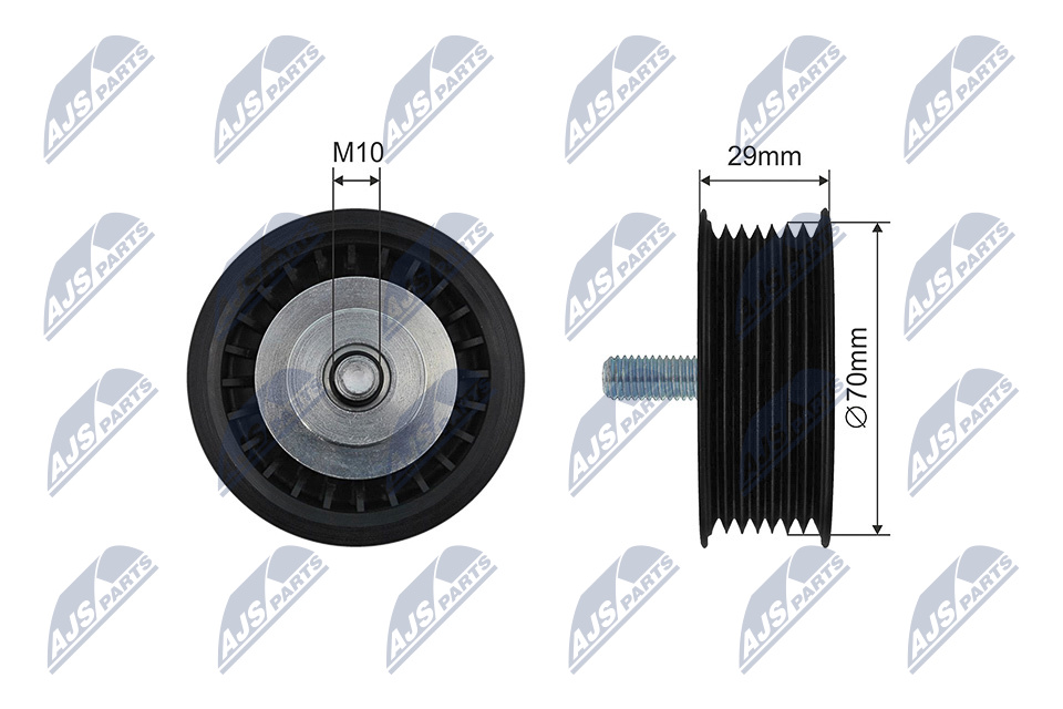 NTY RNK-AU-073 Spannrolle, Keilrippenriemen