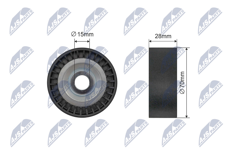 NTY RNK-AU-076 Spannrolle, Keilrippenriemen
