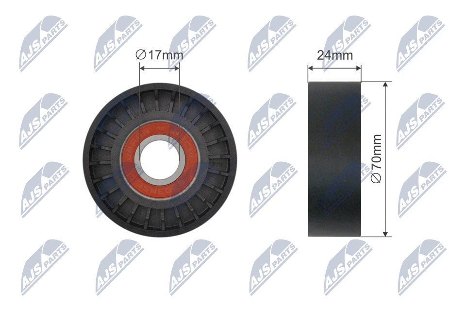 NTY RNK-AU-080 Spannrolle, Keilrippenriemen