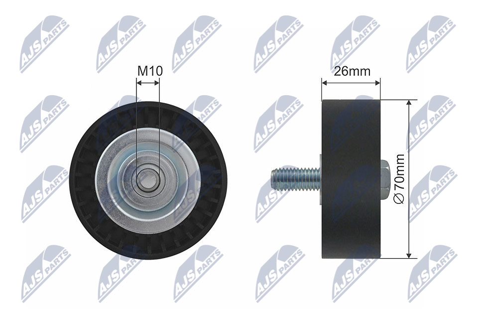 NTY RNK-BM-005 Umlenk-/Führungsrolle, Keilrippenriemen