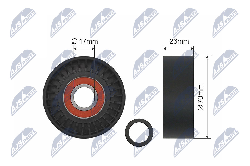 NTY RNK-BM-007 Spannrolle, Keilrippenriemen