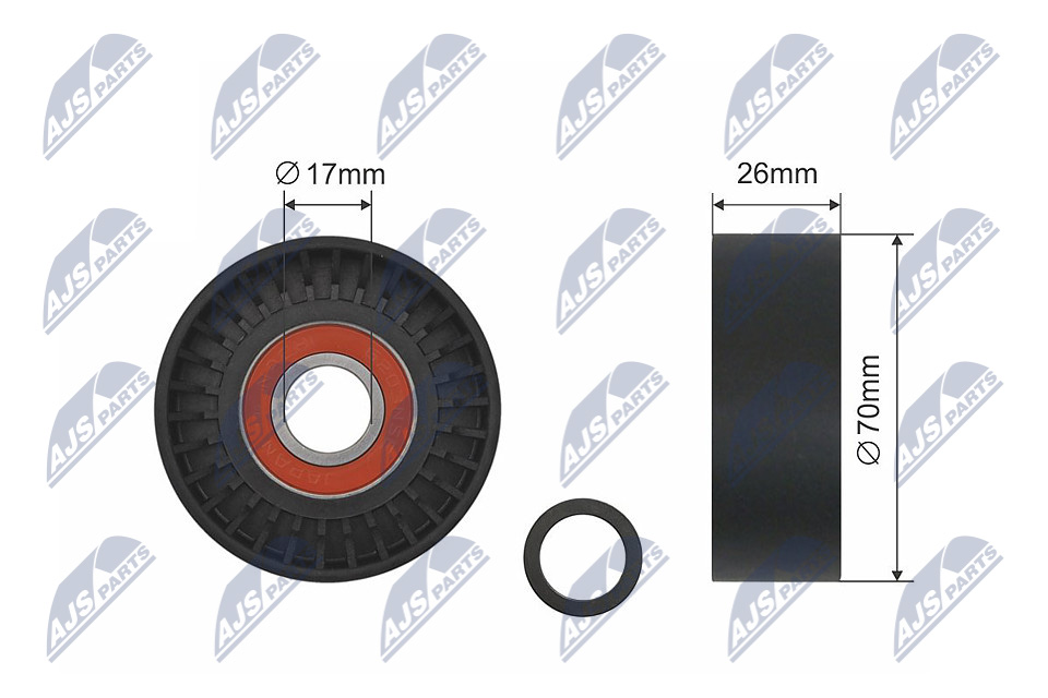 NTY RNK-BM-008 Spannrolle, Keilrippenriemen