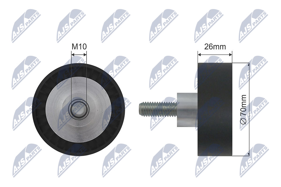 NTY RNK-BM-009 Umlenk-/Führungsrolle, Keilrippenriemen