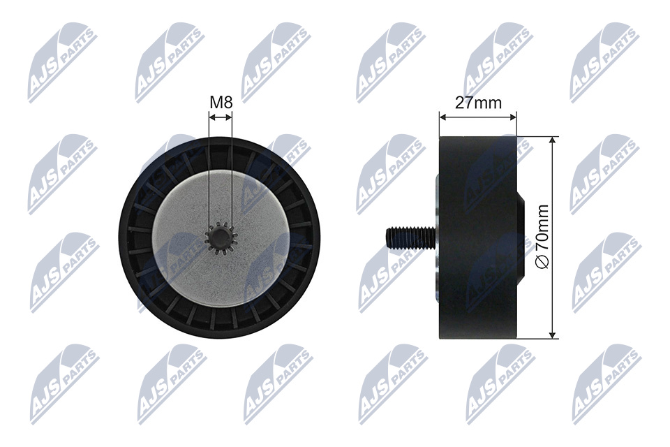 NTY RNK-BM-049 Spannrolle, Keilrippenriemen