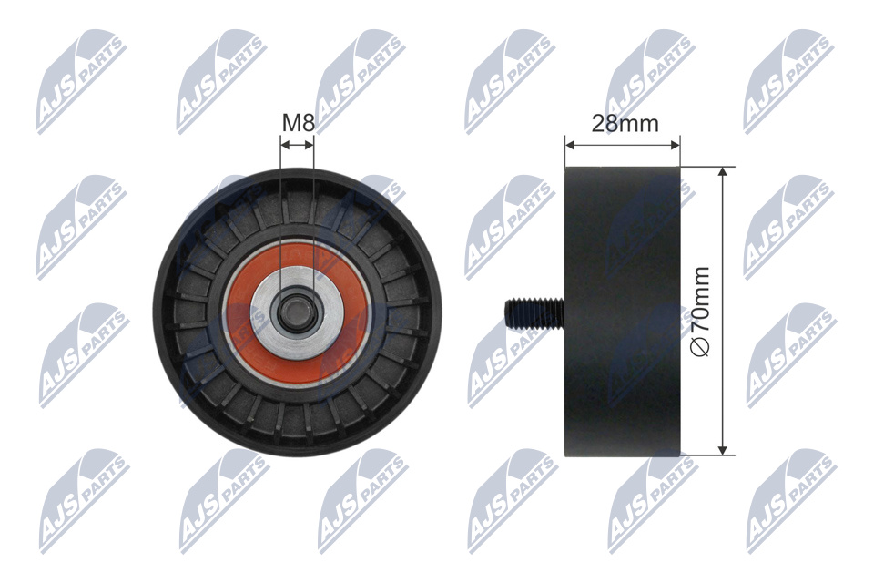 NTY RNK-BM-072 Spannrolle, Keilrippenriemen